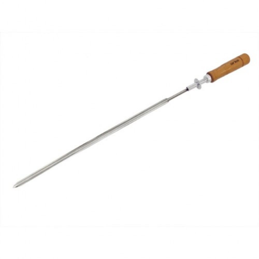 Espeto Churrasco 85cm Simples Aço Inox Carne Churrasqueira