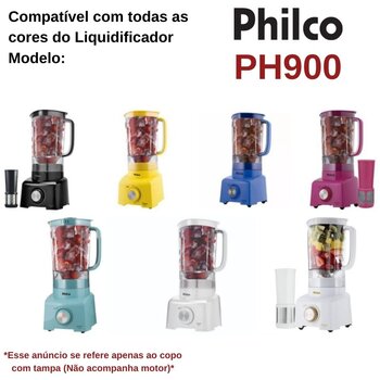 Copo de Liquidificador Plástico Philco PH900/Britânia B1000 Tp Branca