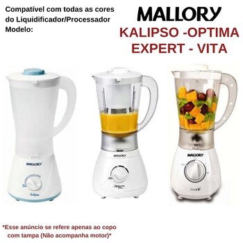Copo de Liquidificador Acrílico 1,5L Mallory KALIPSO EXPERT VITA