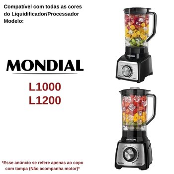 Copo de Liquidificador Plástico 1,5L Mondial L1000/L1200