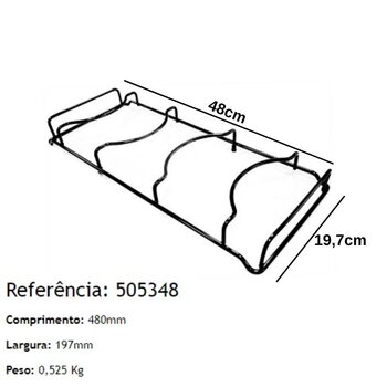 Grelha Atlas Utop 5 Bocas Central - ROA