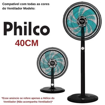 Hélice Ventilador Philco 40cm Azul 10 Pás Original