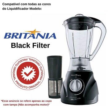 Copo de Liquidificador Black Filter Preto Britania Original