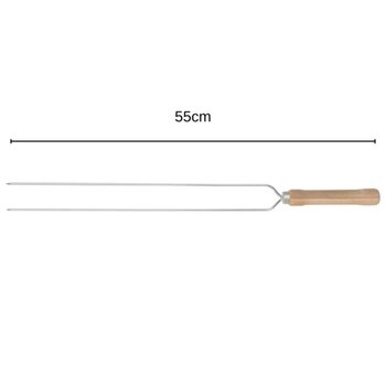 Espeto Duplo Para Carne De Churrasco 65 Cm