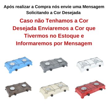 Fogão Baixa Presão 2B Camping Colorido Araceba