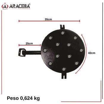 Queimador 12C Curv Para Fogareiro Araceba ACF-0117