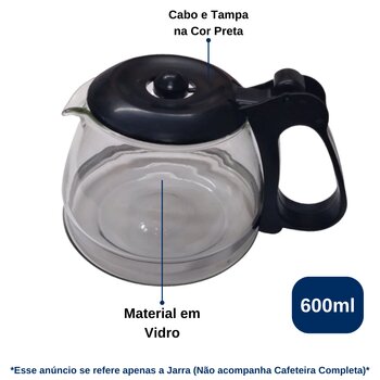Jarra de Vidro para CCafeteira Mondial Pratic CP-17