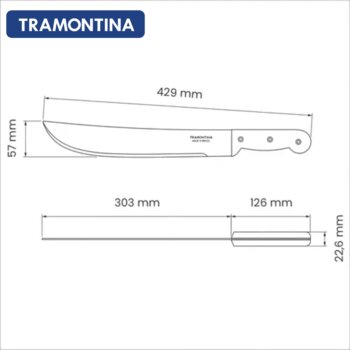Facão em Aço Carbono 12 Preto - Tramontina