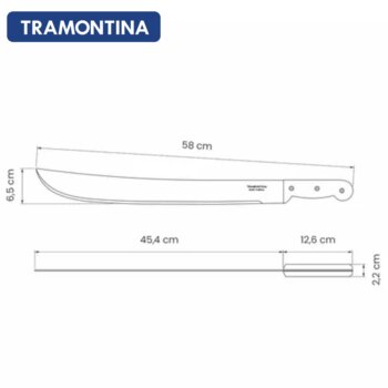 Facão em Aço Carbono 18 Preto - Tramontina