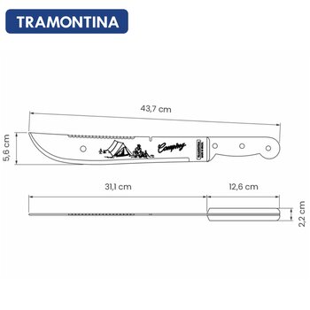 Facão em Aço Inoxidável 12 Verde - Tramontina