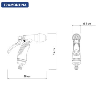 Esguicho Hidropistola Jato Controlável - Tramontina