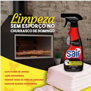 Limpa Grelha/Churrasqueira Spray 300ml - Saif