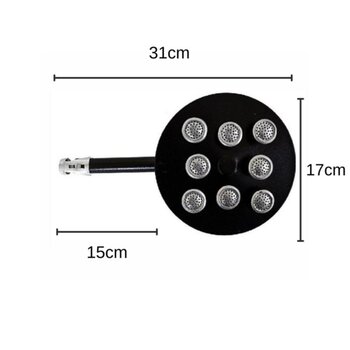 Queimador Ind. Curto c/ 8 Caulins 1 a 6 B Master 15cm - Roa